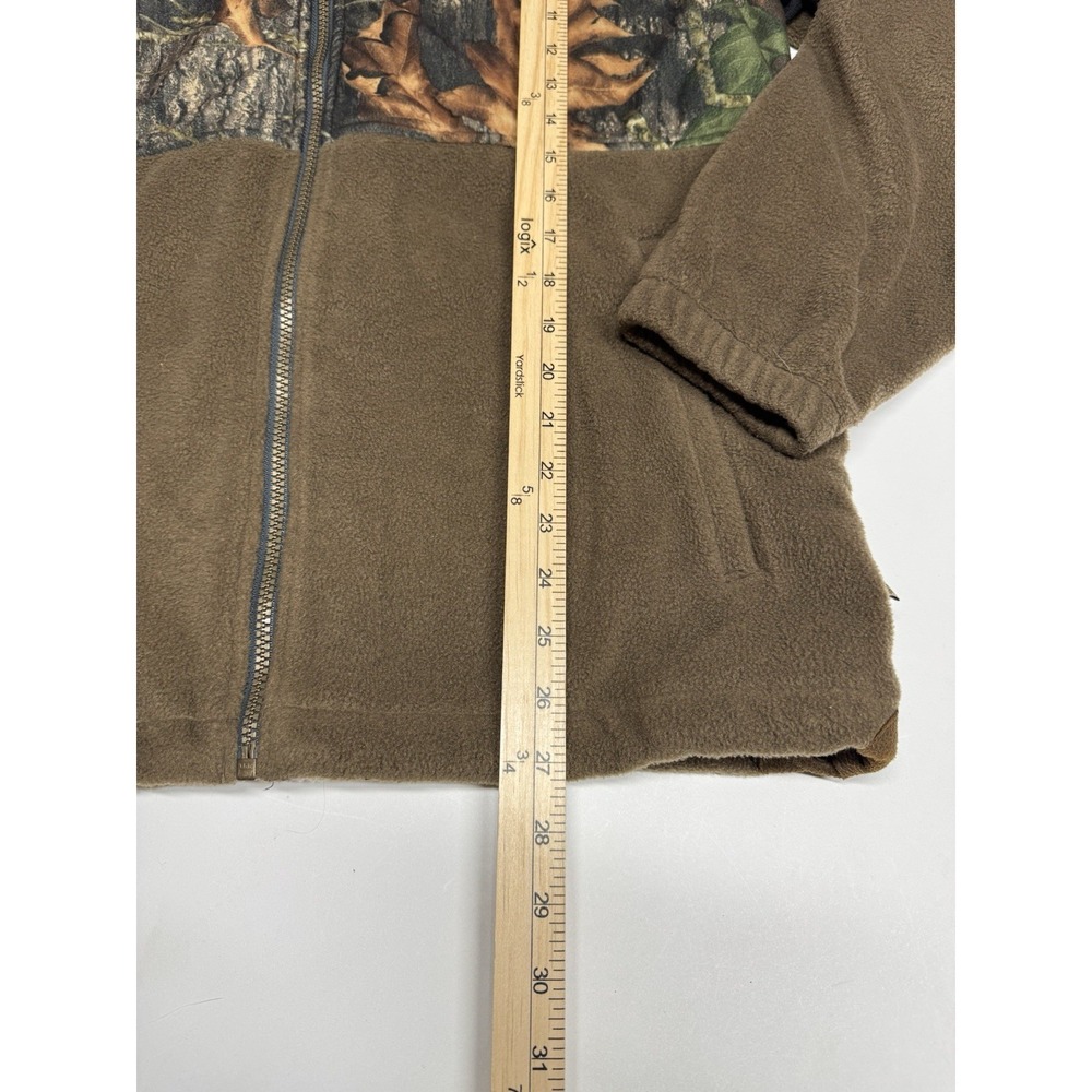 Vintage Tag Safari Outdoor x Mossy Oak Camo Fleece Full Zip Jacket M Hunting - Picture 3 of 8